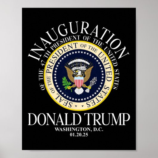 Poster Inauguration 2025 du président Trump 47th Washin (Devant)