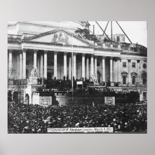 Poster Inauguration d'Abraham Lincoln Le 4 mars 1861