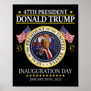 Poster Inauguration du président Donald Trump 2025 Uni- T