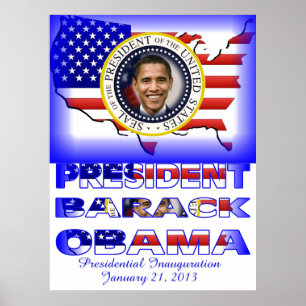 Poster INauguration du PRÉSIDENT OBAMA 2013