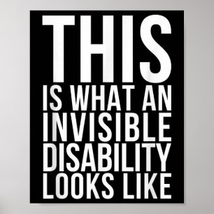 Poster Incapacité invisible Sensibilisation aux maladies