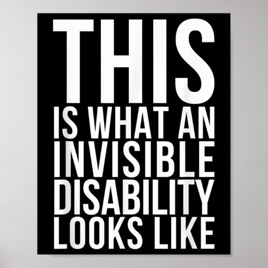 Poster Incapacité invisible Sensibilisation aux maladies (Devant)