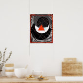 Poster Incendie élémentaire dans l'eau aide de méditation (Cuisine)