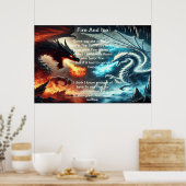 Poster Incendie et glace : choc du dragon (Cuisine)