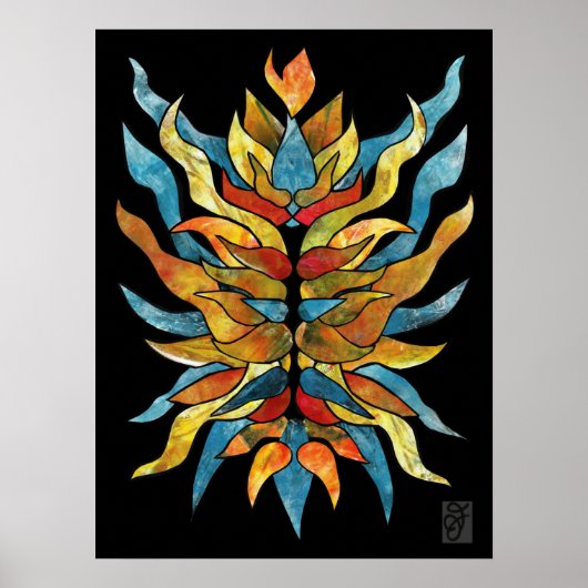 Poster Incendie intérieur (Devant)