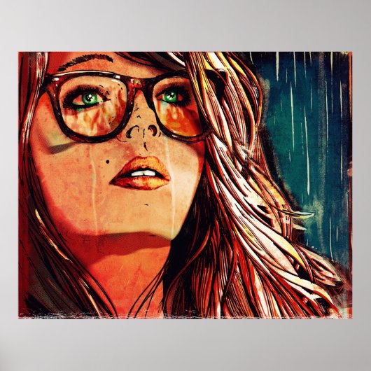 Poster Incendie pluie (Devant)