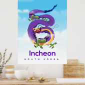 Poster Incheon Corée du Sud Dragon (Cuisine)