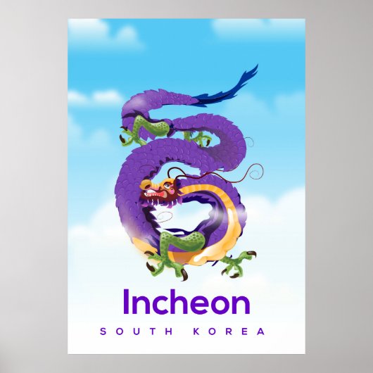 Poster Incheon Corée du Sud Dragon (Devant)