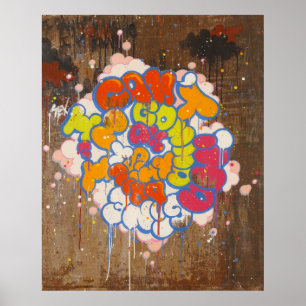 Poster Inclinaison "je ne peux pas imaginer" la copie