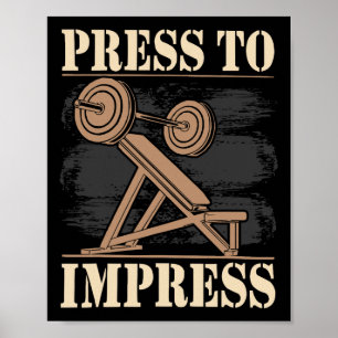Poster Incline Banc Presse Bodybuilding Fitness Workout G