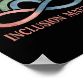 Poster Inclusion Boho Rainbow Infini Acceptation de l'aut (Coin)