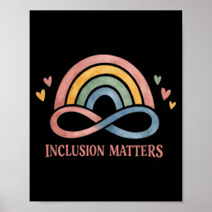 Poster Inclusion Boho Rainbow Infini Acceptation de l'aut
