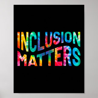 Poster Inclusion S Tie Dye Enseignante de l'enseignement