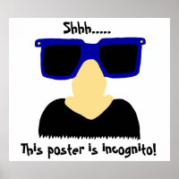 Poster Incognito Mustache & Lunettes