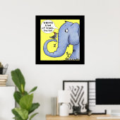 Poster Incompréhension des éléphants et des pics (Bureau à domicile)