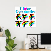 POSTER INCONTOURNABLE J'AIME LA GYMNASTIQUE (Bureau à domicile)