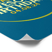 Poster Incroyable Anniversaire d'Éclipse Totale de Soleil (Coin)