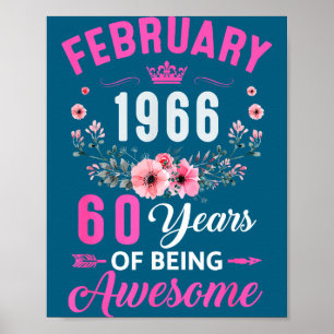Poster Incroyable depuis 1966 60 Vieil Février
