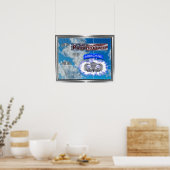 Poster Incroyable parachutiste américain et drapeau (Cuisine)