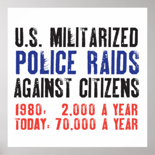 Poster Incursions de police militarisées par USA contre