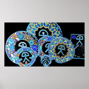 Poster Indalo Man Cermaics, Almeria, Spain