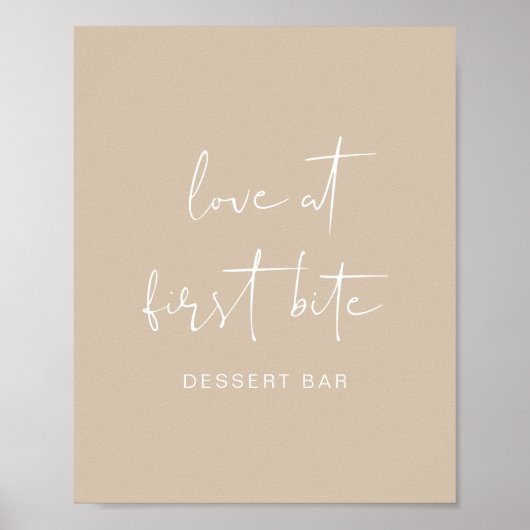 Poster INDE Bohemian Earth Toned Beige Dessert Bar (Devant)