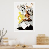 Poster Inde Bouddha Gandhi 1941 WPA (Cuisine)