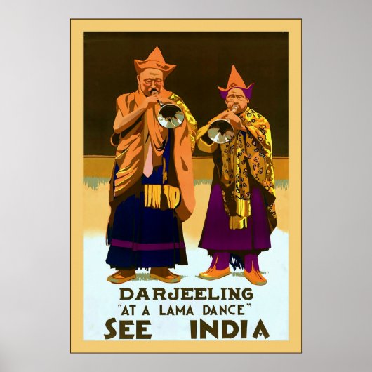 Poster Inde ~ Darjeeling ~ Vintage voyage (Devant)