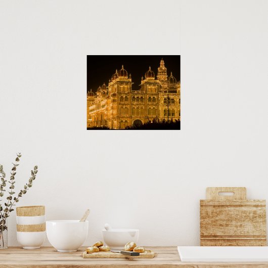 Poster INDE, Karnataka, Mysore : Palais de Majaraja (b. (Cuisine)