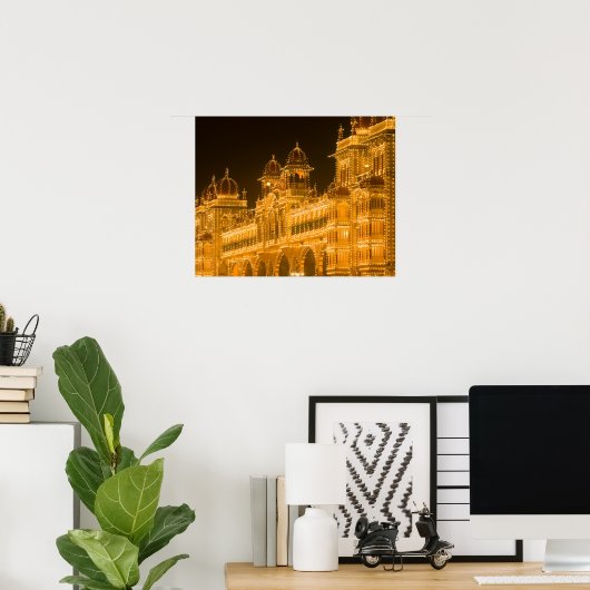 Poster INDE, Karnataka, Mysore : Palais de Majaraja (b. 2 (Bureau à domicile)