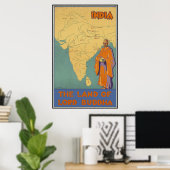 Poster Inde Le pays du Seigneur Bouddha (Bureau à domicile)