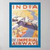 Poster Inde par Imperial Airways (Devant)