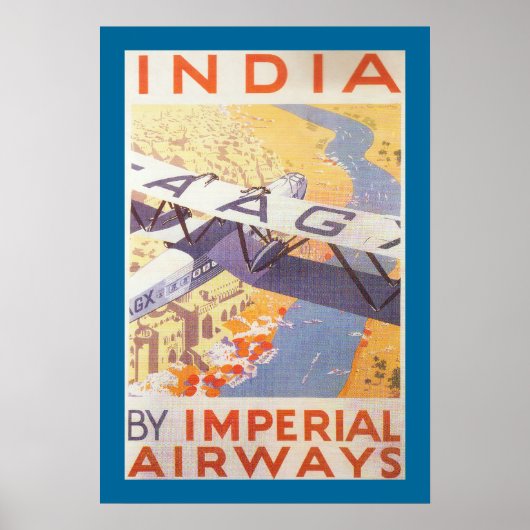 Poster Inde par Imperial Airways (Devant)