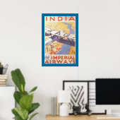 Poster Inde par Imperial Airways (Bureau à domicile)