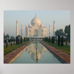 Poster INDE, Uttar Pradesh, Agra : Taj Mahal, matin