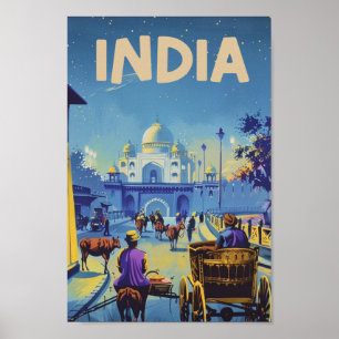 Poster Inde Vintage célèbre Travel Place