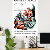 Poster Indépendance 4 juillet 1776 (Bureau à domicile)