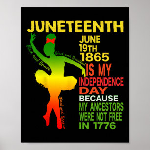 Poster Indépendance Black femmes danseuse fille Ballerina