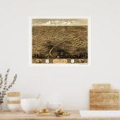 Poster Indépendance, MO Carte panoramique - 1868 (Cuisine)