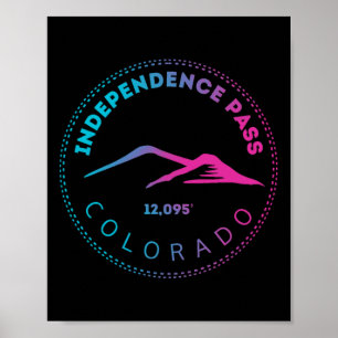 Poster Independence P Élevée Colorado Montagne Neon