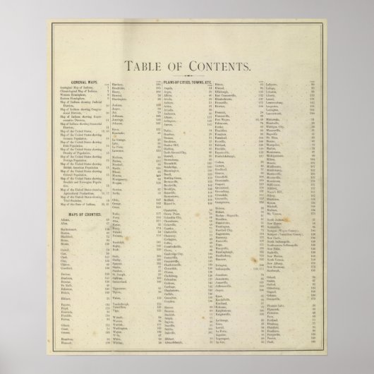 Poster Index Indiana atlas historique illustré 2 (Devant)