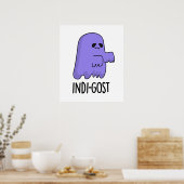 Poster Indi-gost Funny Halloween Indigo Ghost Pun (Cuisine)