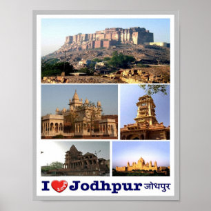 Poster India - Jodhpur - I Love -