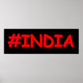 Poster "#India" Joli design. Commandez dès maintenant  (Devant)