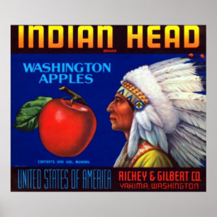 Poster Indian Head Washington Apples
