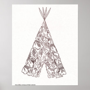 Poster INDIAN TEPEE par NICHOLAS_COPYRIGHT_MINI...