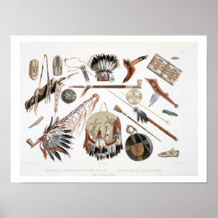 Poster Indian Utensils and Arms, plate 48 from Volume 2 o