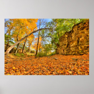 Poster Indian Village Canyon en automne, Columbus, Ohio