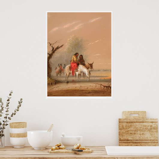 Poster Indian Watering their Mounts (1068A) (Cuisine)