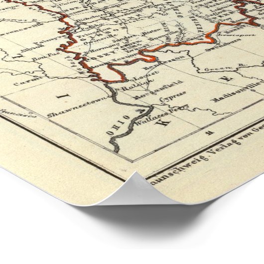 Poster Indiana et Ohio (Coin)